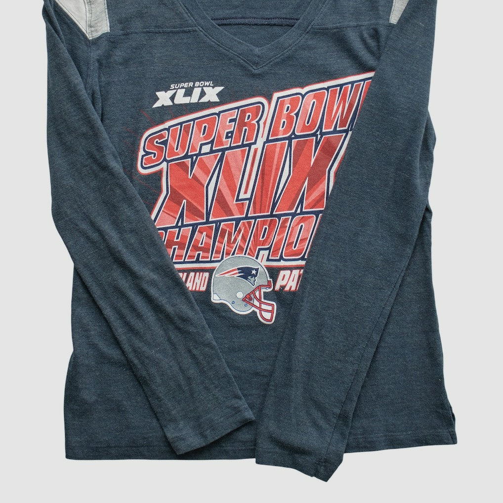 Super Bowl XLIX Team Edition Apparel 2015 Long Sleeve T-shirt - Navy Vintage sale