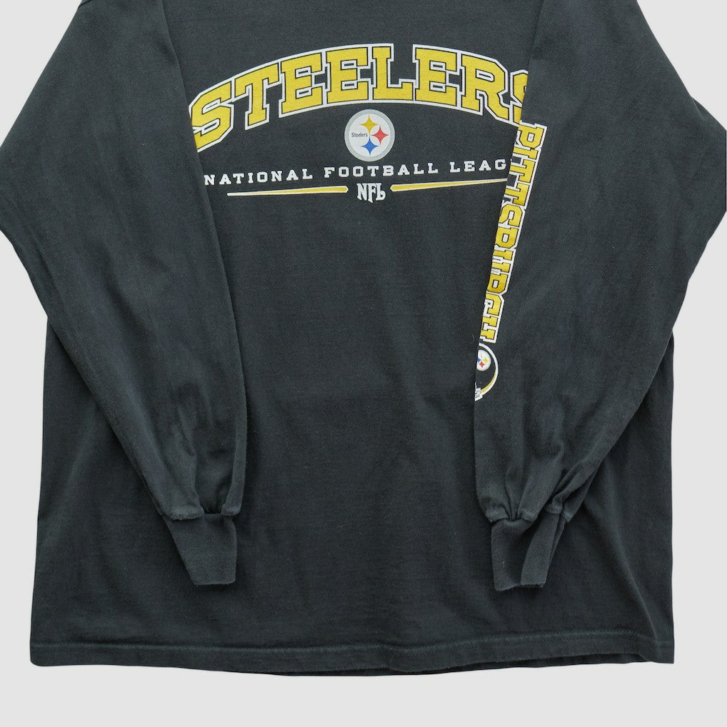 Pittsburgh Steelers NFL 2000s Long Sleeve T-shirt - Black Vintage for sale
