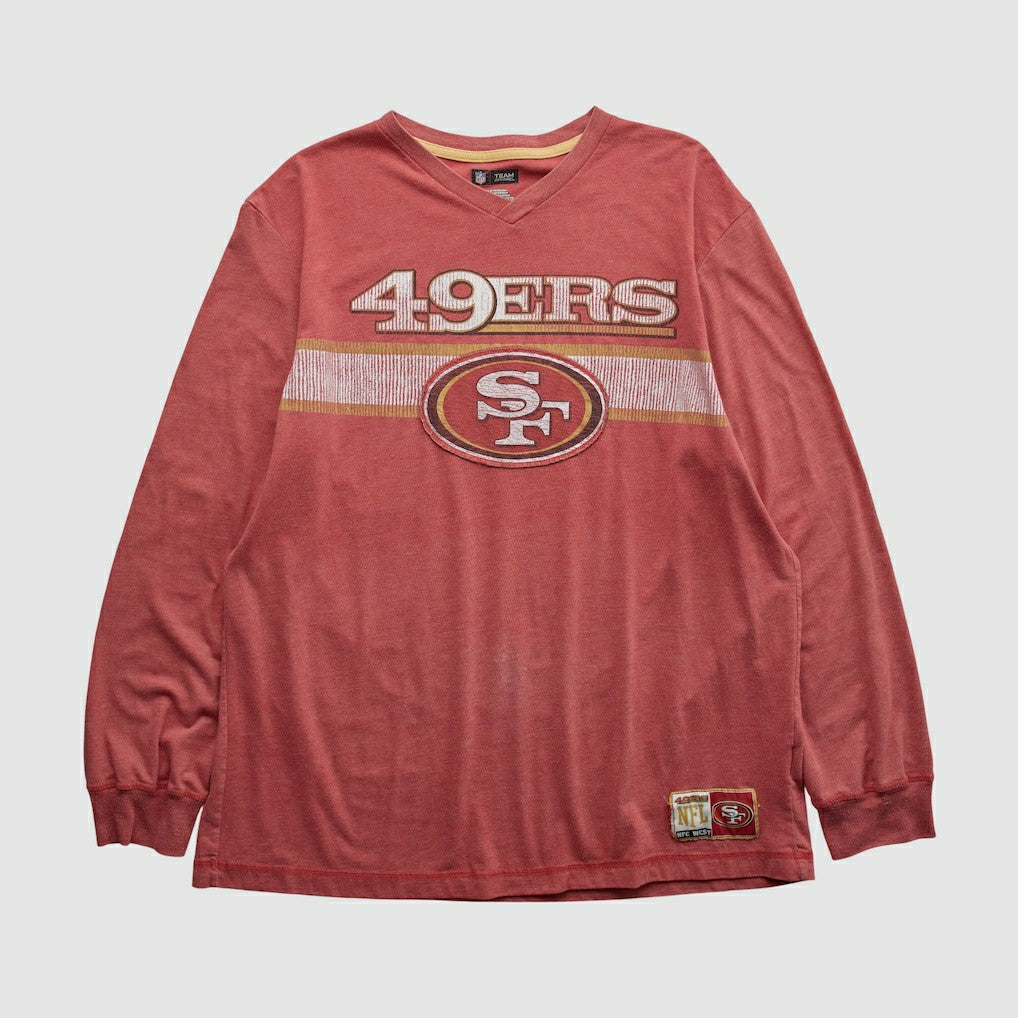 San Francisco 49ers NFL 2010s Long Sleeve T-shirt - Red Vintage on sale
