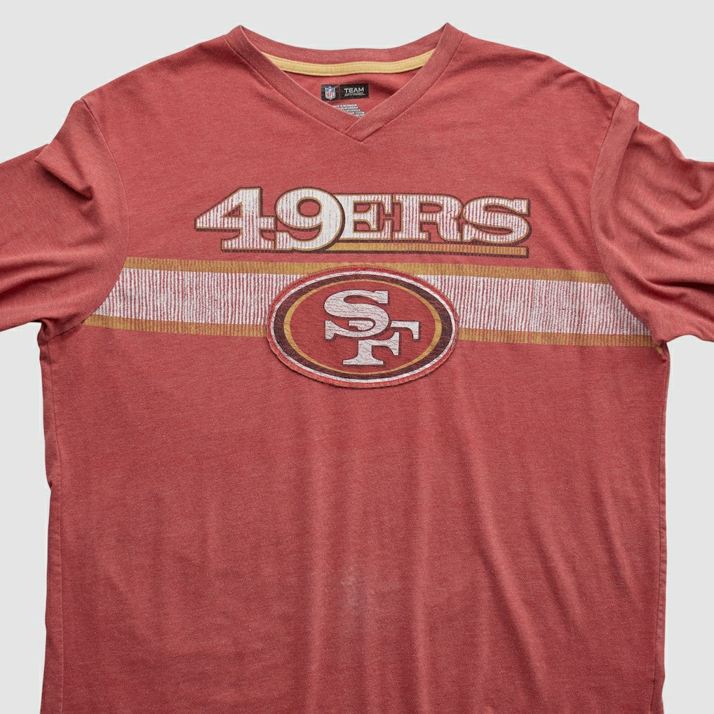 San Francisco 49ers NFL 2010s Long Sleeve T-shirt - Red Vintage on sale