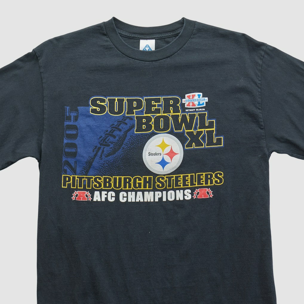 Super Bowl XL Alstyle 2006 Long Sleeve T-shirt - Black Vintage for sale