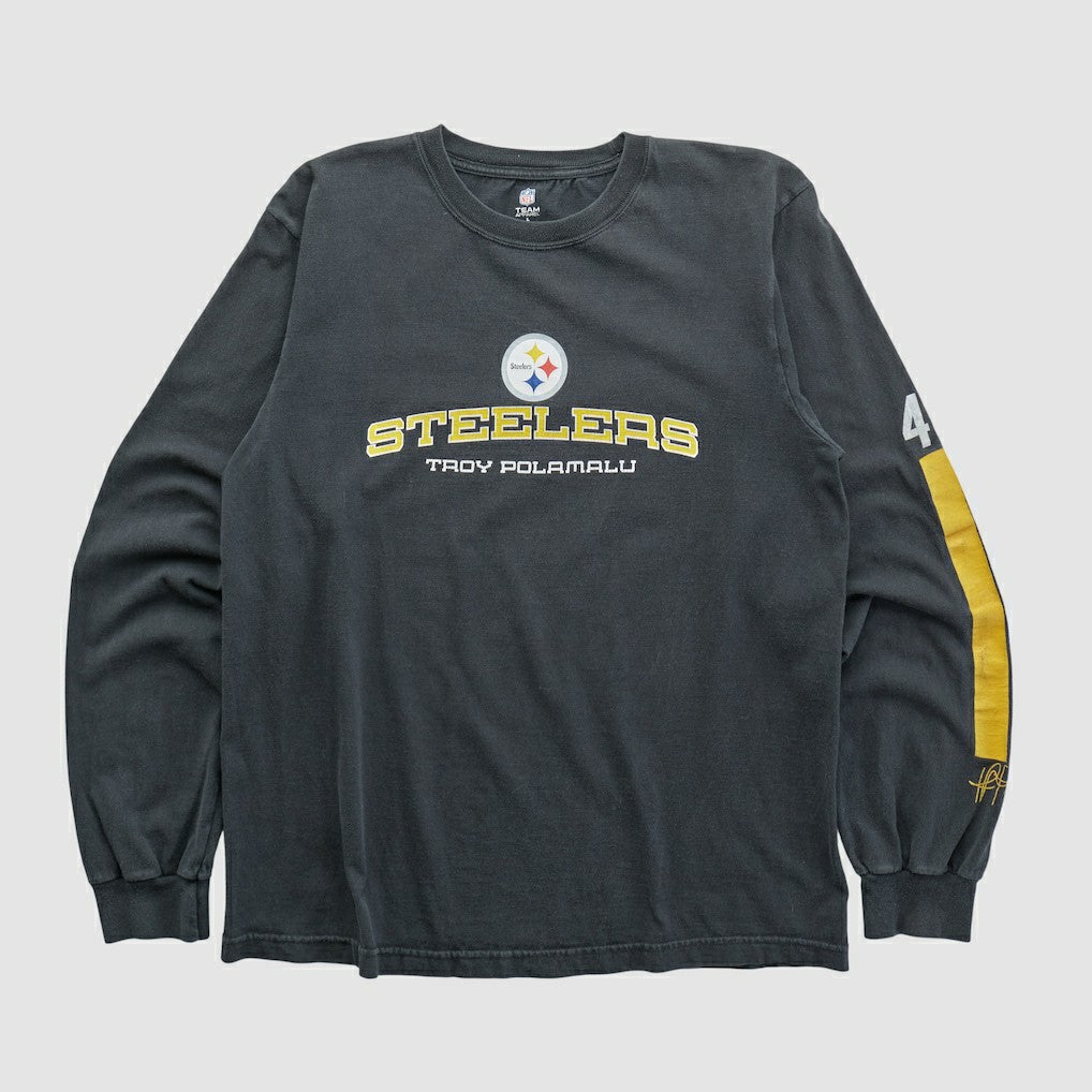 Pittsburgh Steelers NFL 2010s Long Sleeve T-shirt - Black Vintage discount