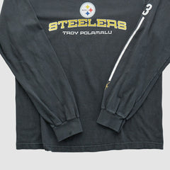 Pittsburgh Steelers NFL 2010s Long Sleeve T-shirt - Black Vintage discount