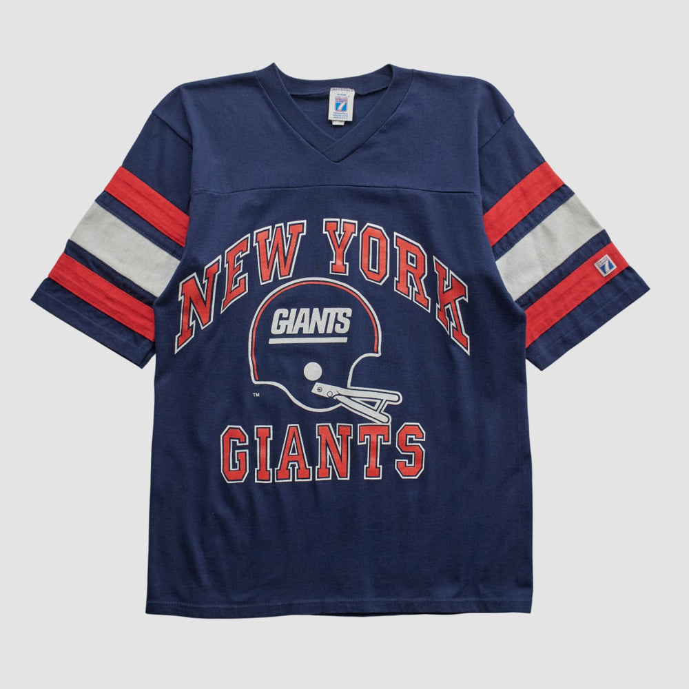 New York Giants Logo 7 90s T-shirt - Navy Vintage for sale