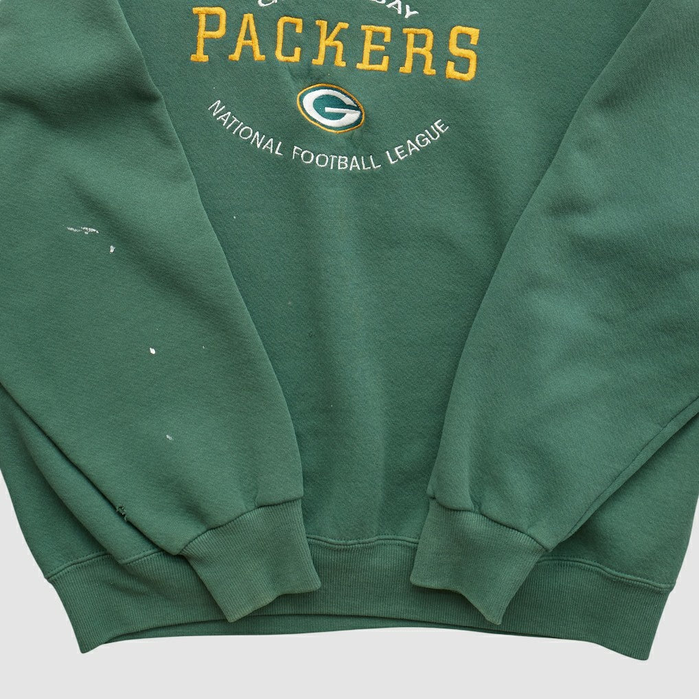 Green Bay Packers Nutmeg 90s Pullover Sweatshirt - Green Vintage discount