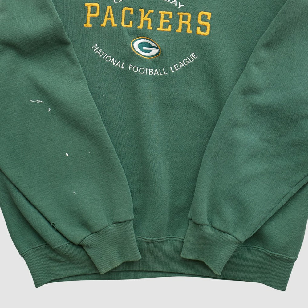 Green Bay Packers Nutmeg 90s Pullover Sweatshirt - Green Vintage discount