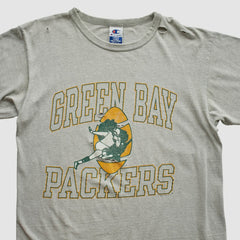 Green Bay Packers Champion 90s T-shirt - Heather Gray Vintage discount