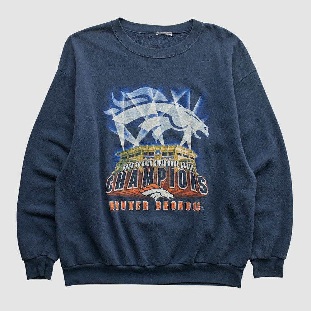 Denver Broncos 1999 Pullover Sweatshirt - Navy Vintage cheap