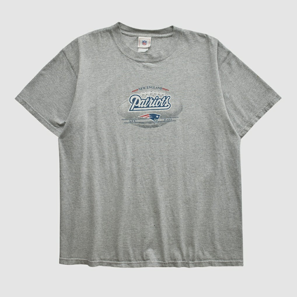 New England Patriots NFL 2000s T-shirt - Heather Gray Vintage on sale