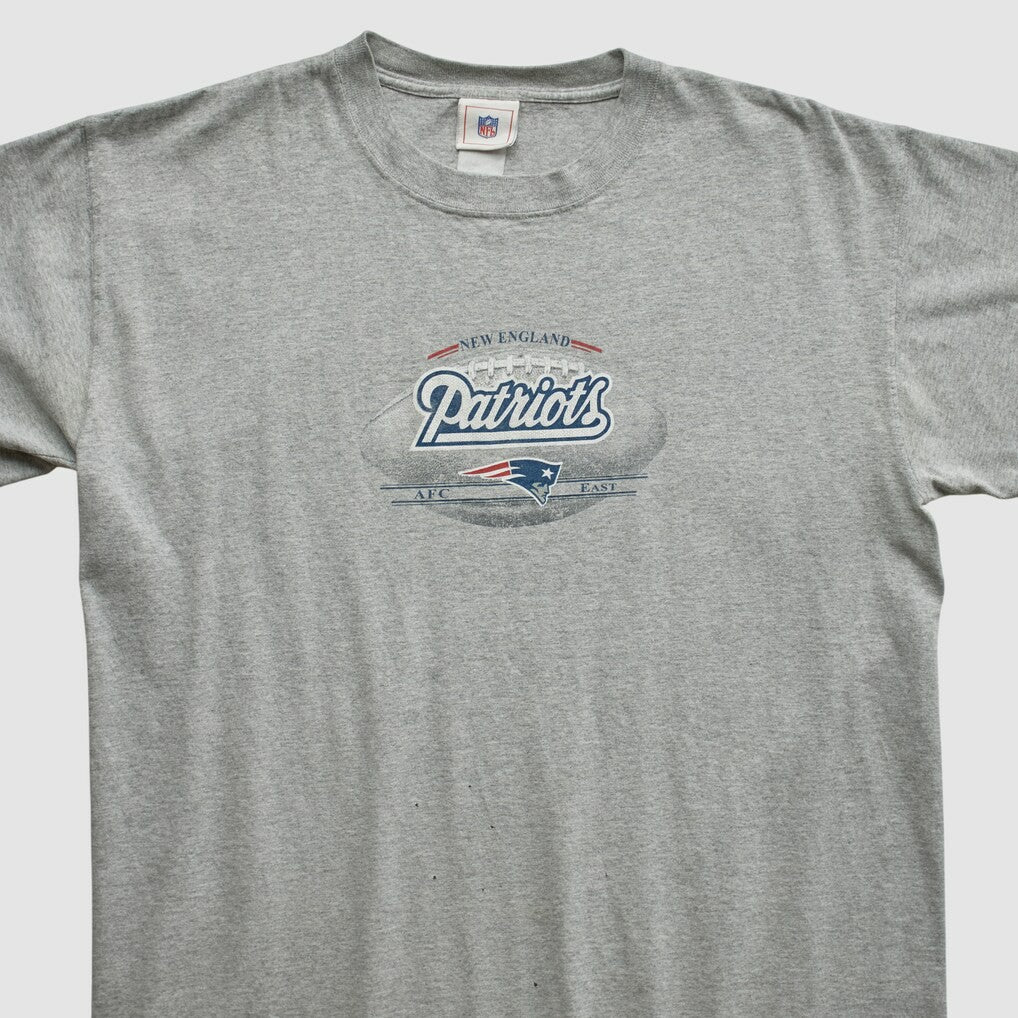 New England Patriots NFL 2000s T-shirt - Heather Gray Vintage on sale