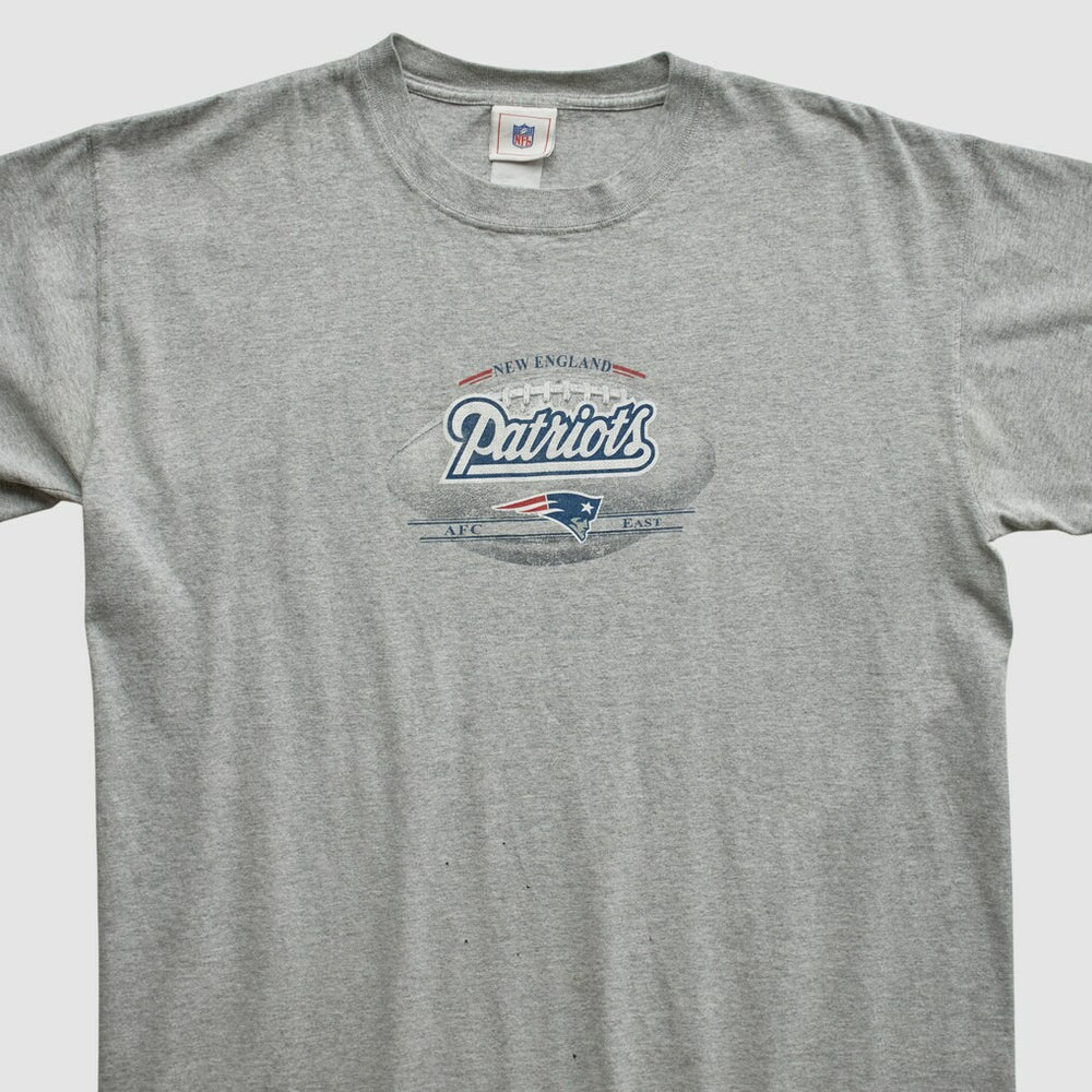 New England Patriots NFL 2000s T-shirt - Heather Gray Vintage on sale