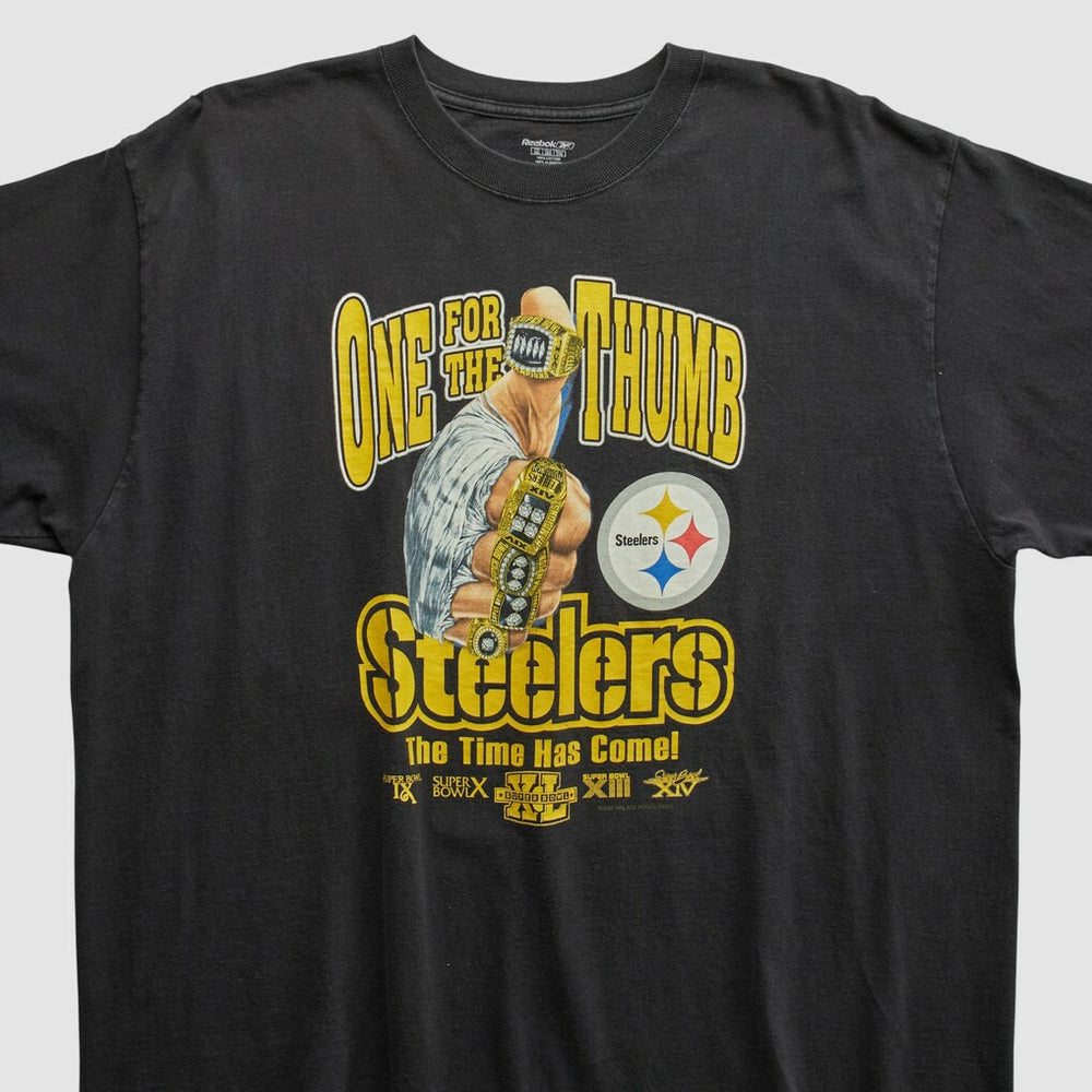 Pittsburgh Steelers Reebok 2006 T-shirt - Black Vintage outlet
