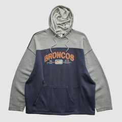 Denver Broncos NFL 2000s Hooded Pullover Sweatshirt - Heather Gray Vintage outlet