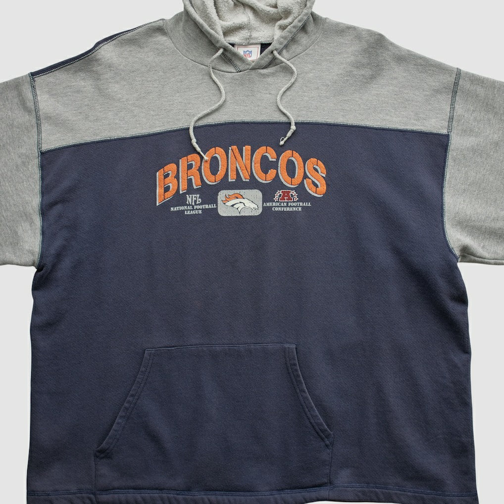 Denver Broncos NFL 2000s Hooded Pullover Sweatshirt - Heather Gray Vintage outlet