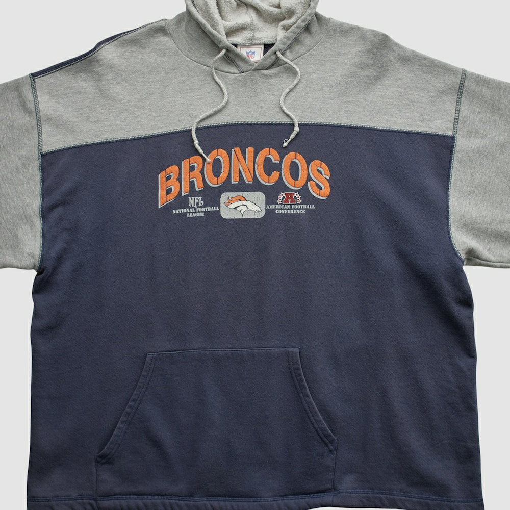 Denver Broncos NFL 2000s Hooded Pullover Sweatshirt - Heather Gray Vintage outlet