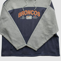 Denver Broncos NFL 2000s Hooded Pullover Sweatshirt - Heather Gray Vintage outlet