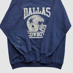 Dallas Cowboys Logo 7 80s Pullover Sweatshirt - Navy Vintage cheap