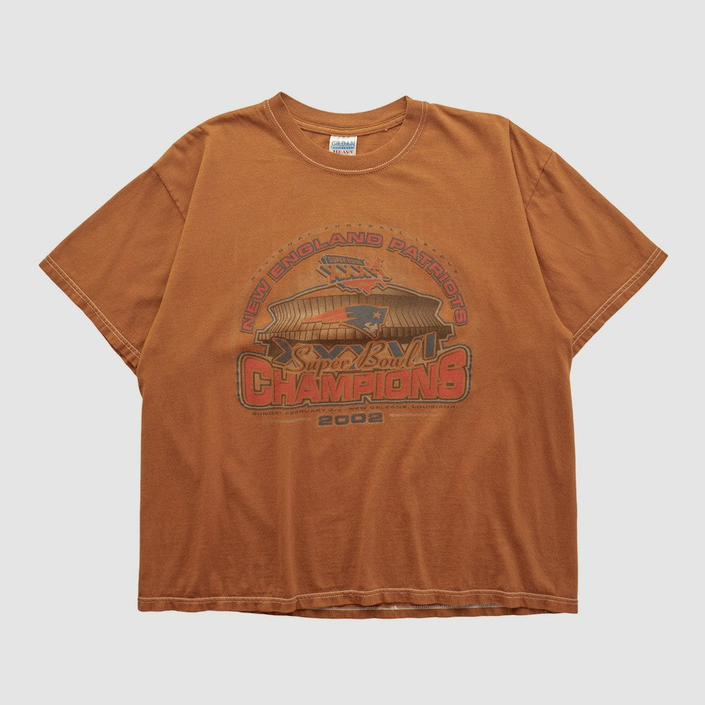Super Bowl XXXVI Gildan 2002 T-shirt - Clay Vintage online