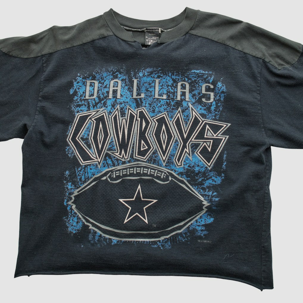 Dallas Cowboys Front Row 1995 T-shirt - Black Vintage sale