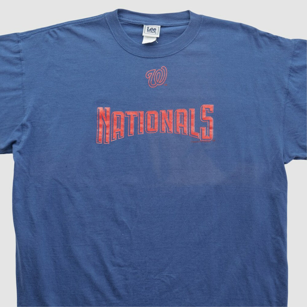 Washington Nationals Lee Apparel 2000s T-shirt - Navy Vintage