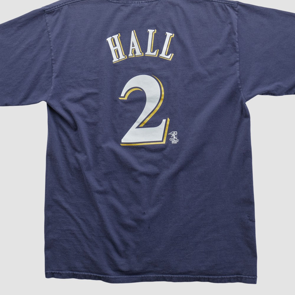 Milwaukee Brewers Majestic 2000s T-shirt - Navy Vintage