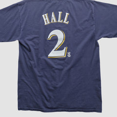 Milwaukee Brewers Majestic 2000s T-shirt - Navy Vintage