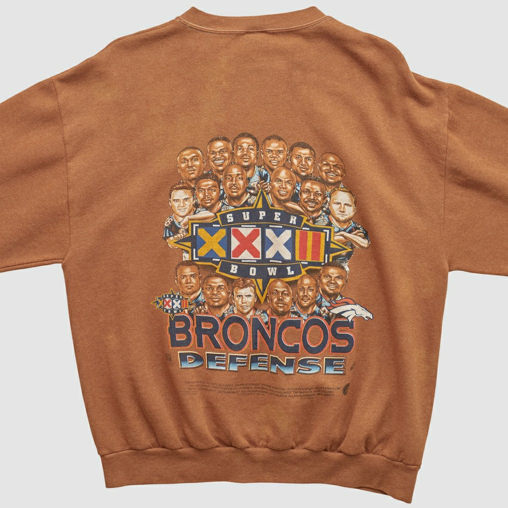 Denver Broncos Delta 1998 Pullover Sweatshirt - Clay Vintage sale