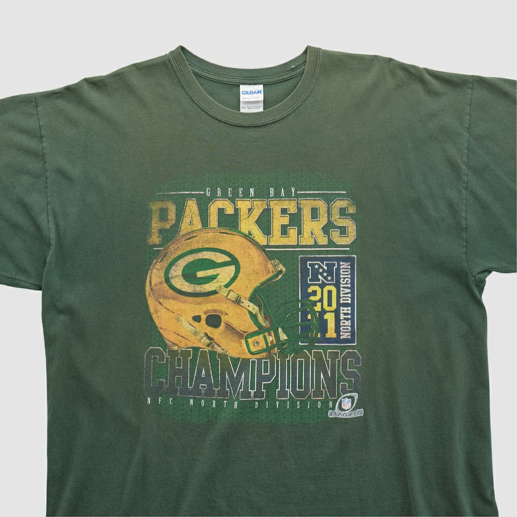 Green Bay Packers Gildan 2011 T-shirt - Green Vintage discount