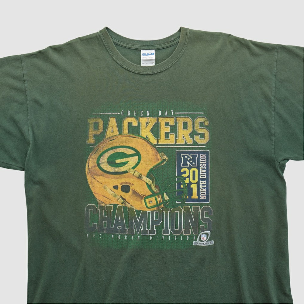 Green Bay Packers Gildan 2011 T-shirt - Green Vintage discount