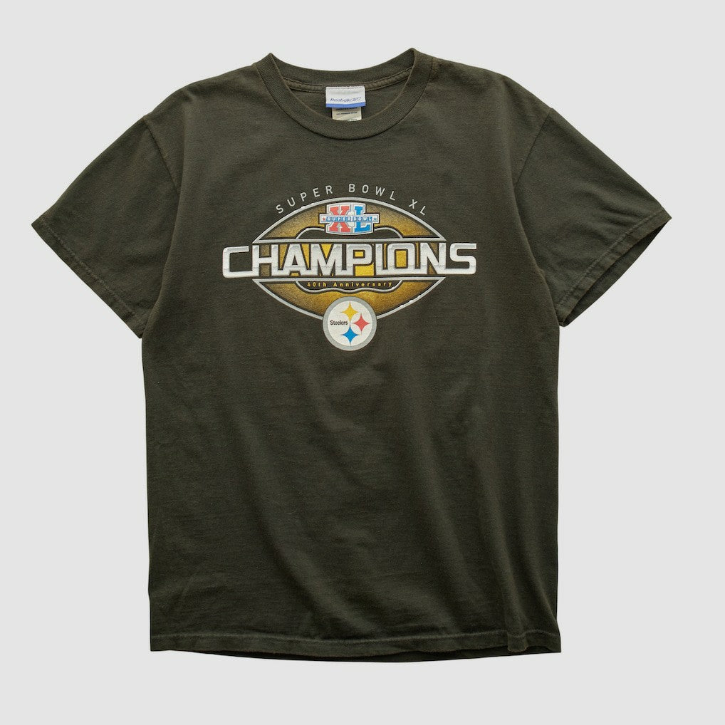 Pittsburgh Steelers Reebok 2006 T-shirt - Charcoal Vintage for sale