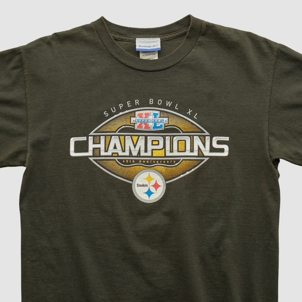 Pittsburgh Steelers Reebok 2006 T-shirt - Charcoal Vintage for sale
