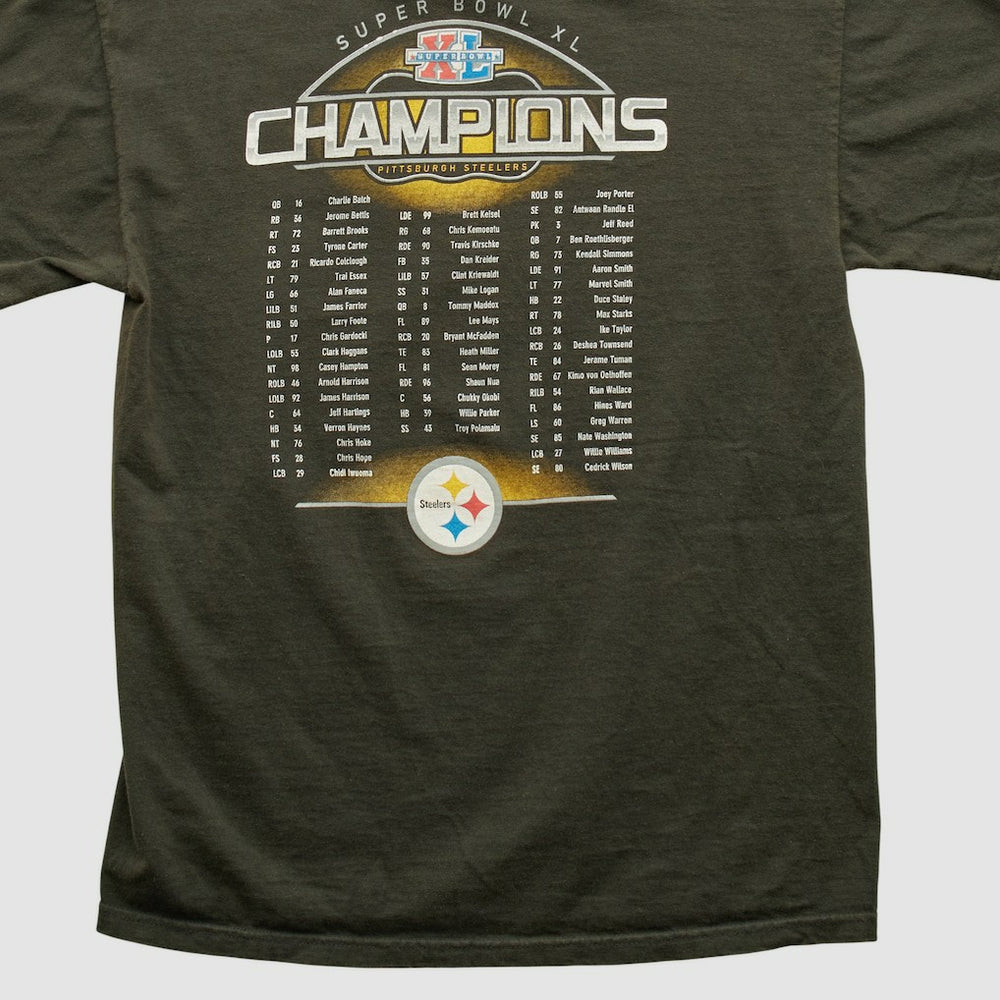 Pittsburgh Steelers Reebok 2006 T-shirt - Charcoal Vintage for sale