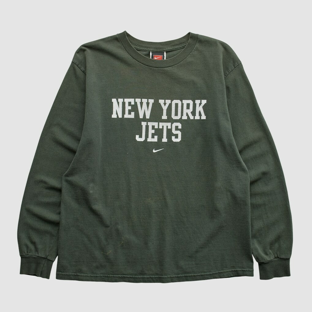 New York Jets 2000s Long Sleeve T-shirt - Green Vintage for sale