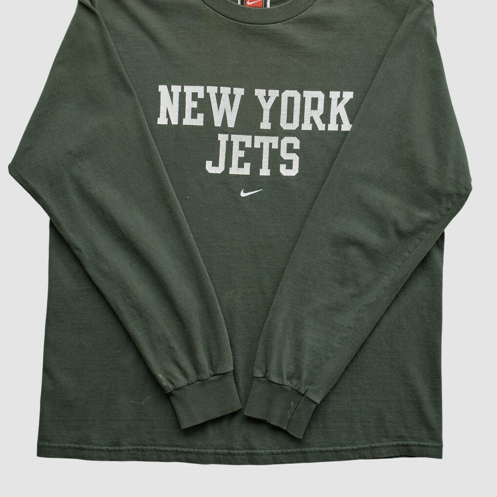 New York Jets 2000s Long Sleeve T-shirt - Green Vintage for sale