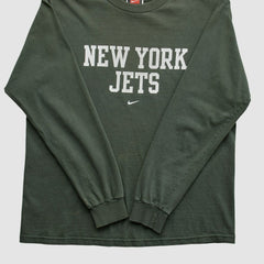 New York Jets 2000s Long Sleeve T-shirt - Green Vintage for sale