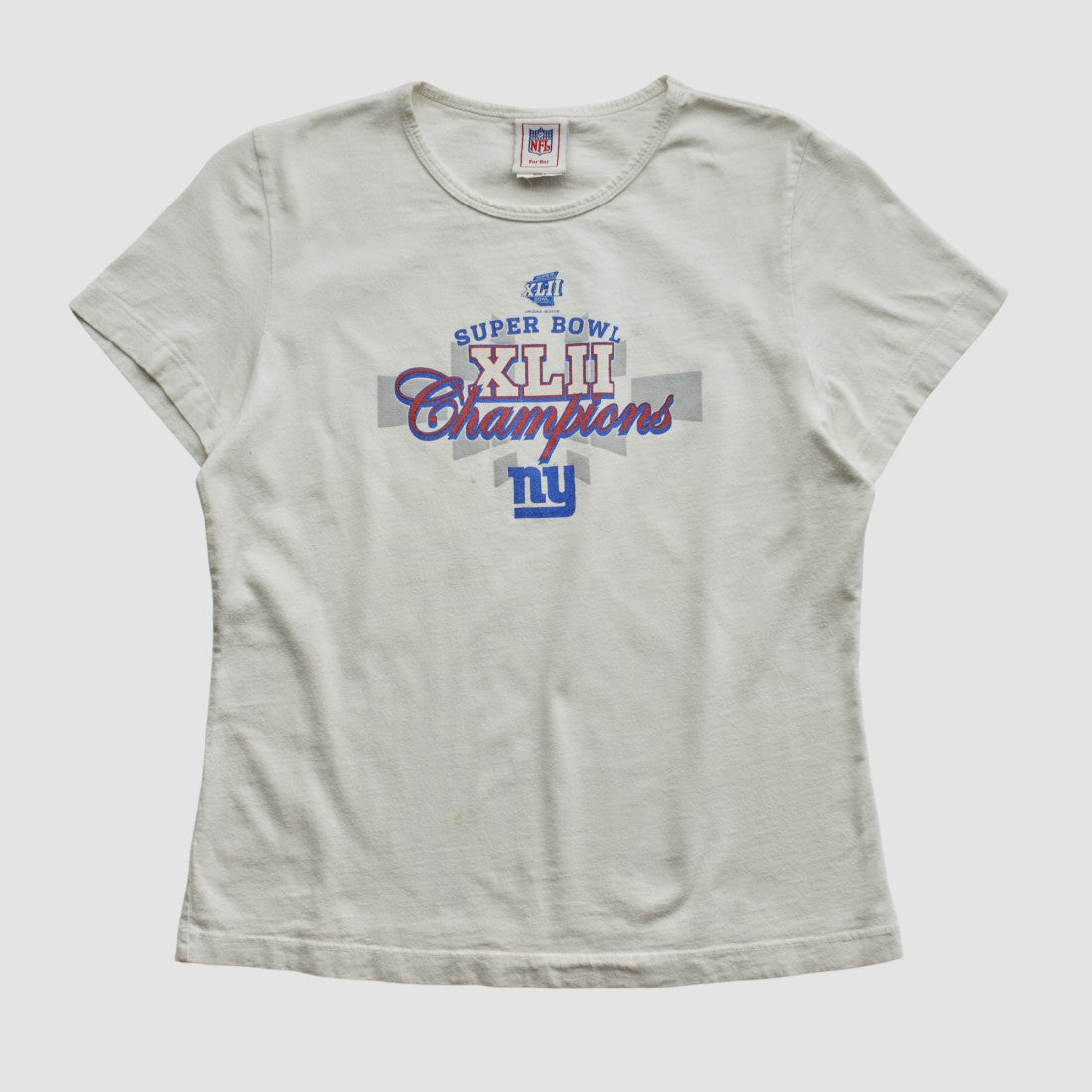 Super Bowl XLII NFL 2008 T-shirt - White Vintage cheap