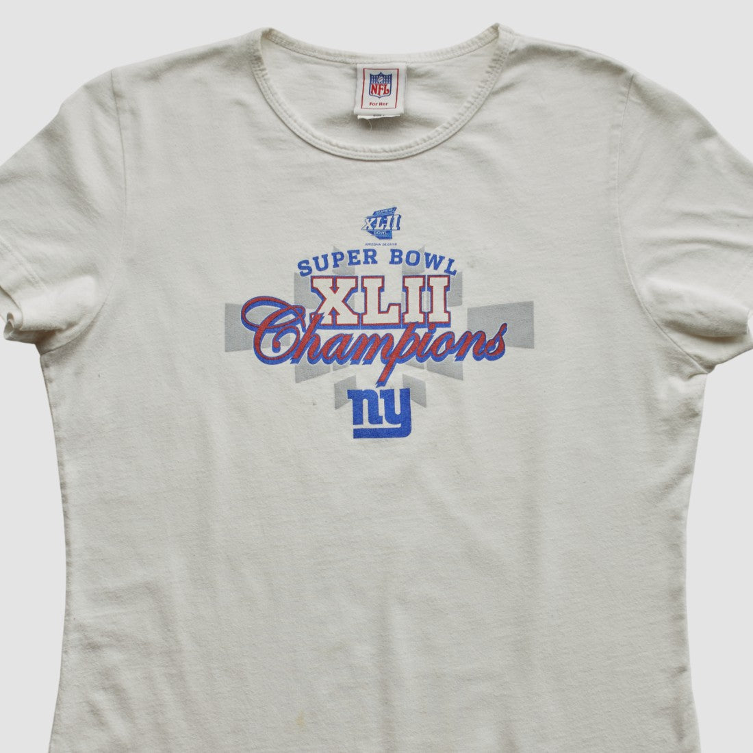 Super Bowl XLII NFL 2008 T-shirt - White Vintage cheap