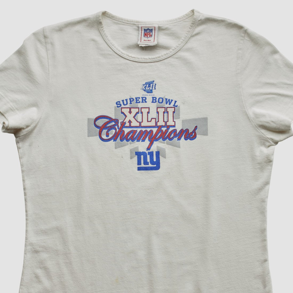 Super Bowl XLII NFL 2008 T-shirt - White Vintage cheap