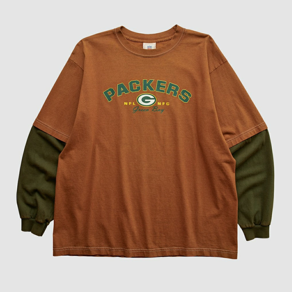 Green Bay Packers NFL 2000s Long Sleeve T-shirt - Clay Vintage online