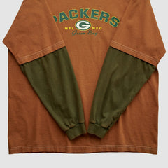 Green Bay Packers NFL 2000s Long Sleeve T-shirt - Clay Vintage online