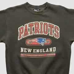 New England Patriots Pro Player 90s Pullover Sweatshirt - Charcoal Vintage for sale