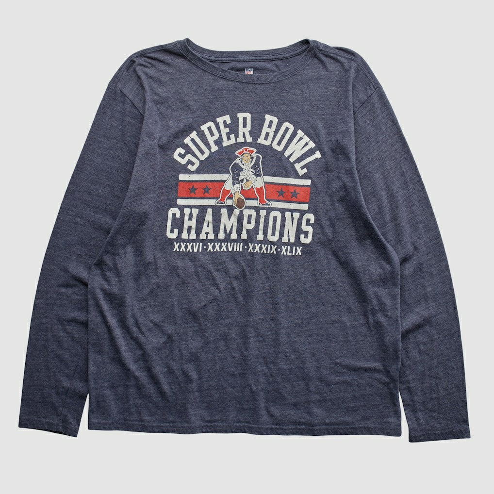 New England Patriots NFL Pro Line 2015 Long Sleeve T-shirt - Navy Vintage sale