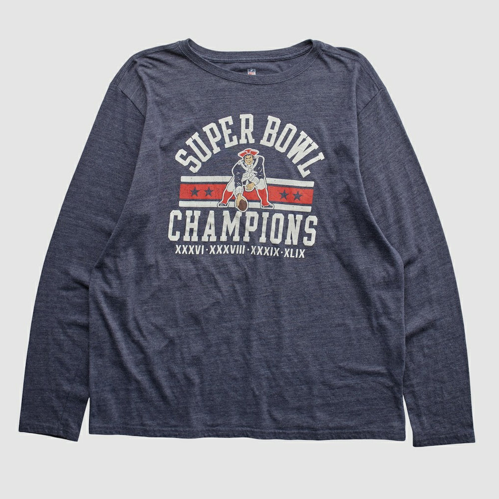 New England Patriots NFL Pro Line 2015 Long Sleeve T-shirt - Navy Vintage sale