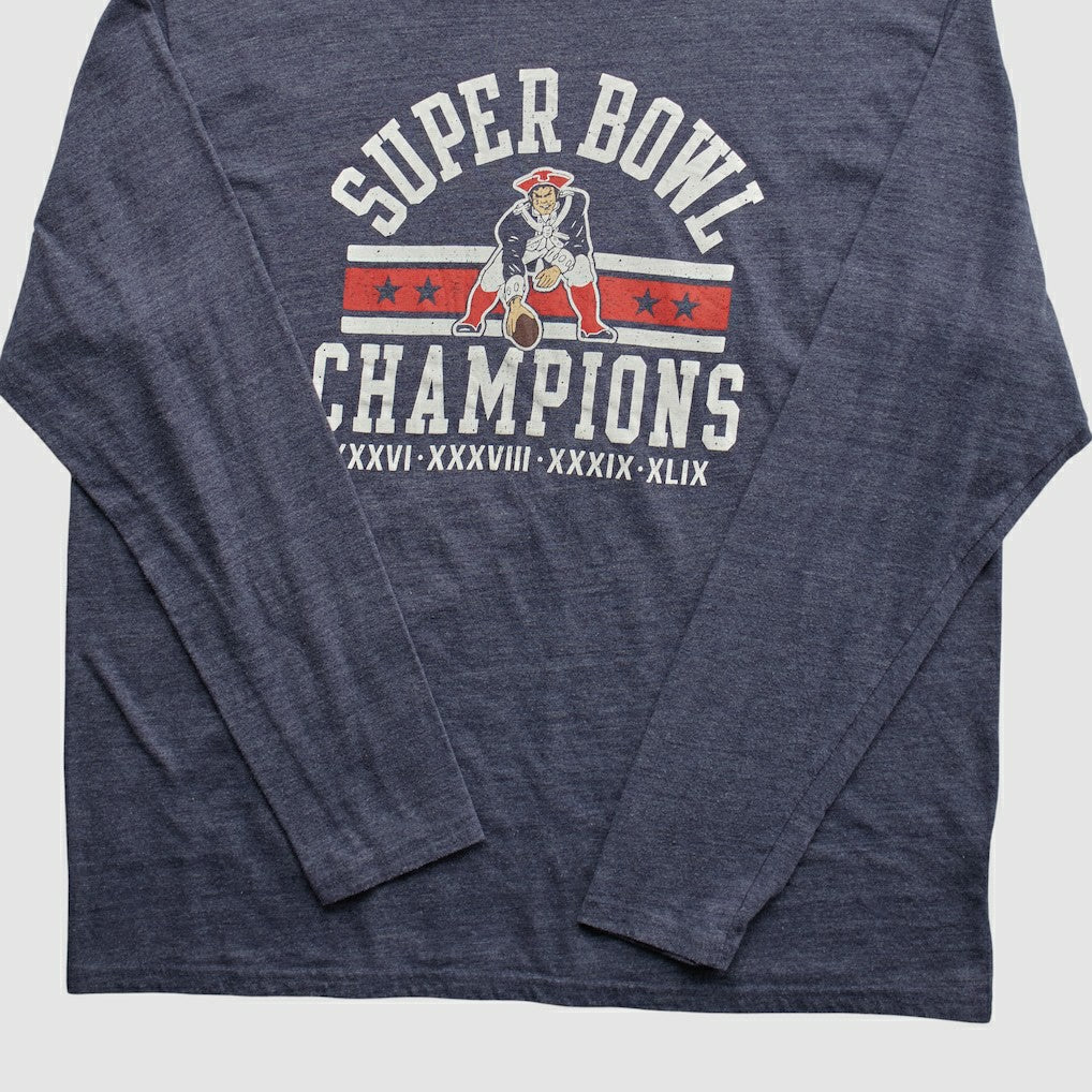 New England Patriots NFL Pro Line 2015 Long Sleeve T-shirt - Navy Vintage sale
