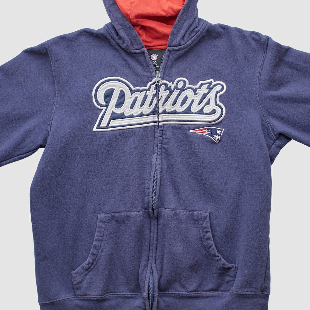 New England Patriots NFL 2010s Hooded Full Zip Sweatshirt - Navy Vintage online