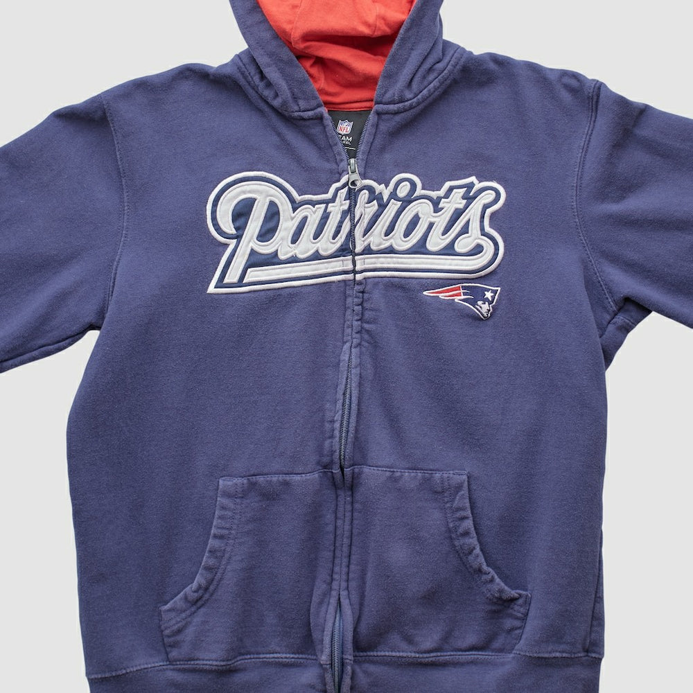 New England Patriots NFL 2010s Hooded Full Zip Sweatshirt - Navy Vintage online