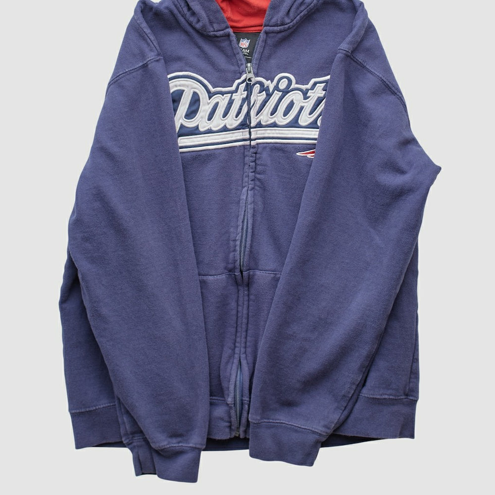 New England Patriots NFL 2010s Hooded Full Zip Sweatshirt - Navy Vintage online