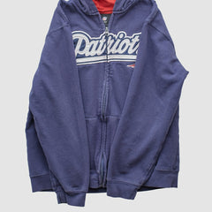 New England Patriots NFL 2010s Hooded Full Zip Sweatshirt - Navy Vintage online