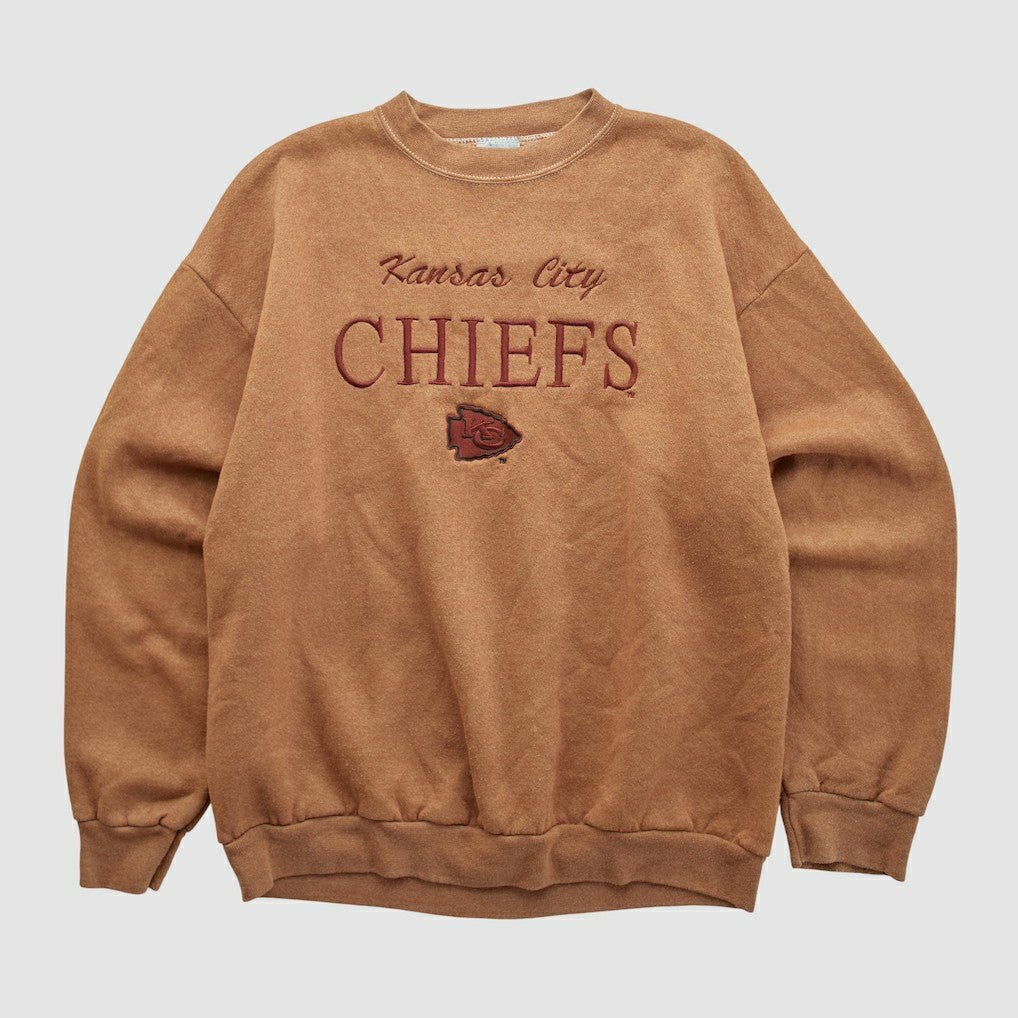 Kansas City Chiefs Logo 7 90s Pullover Sweatshirt - Clay Vintage outlet
