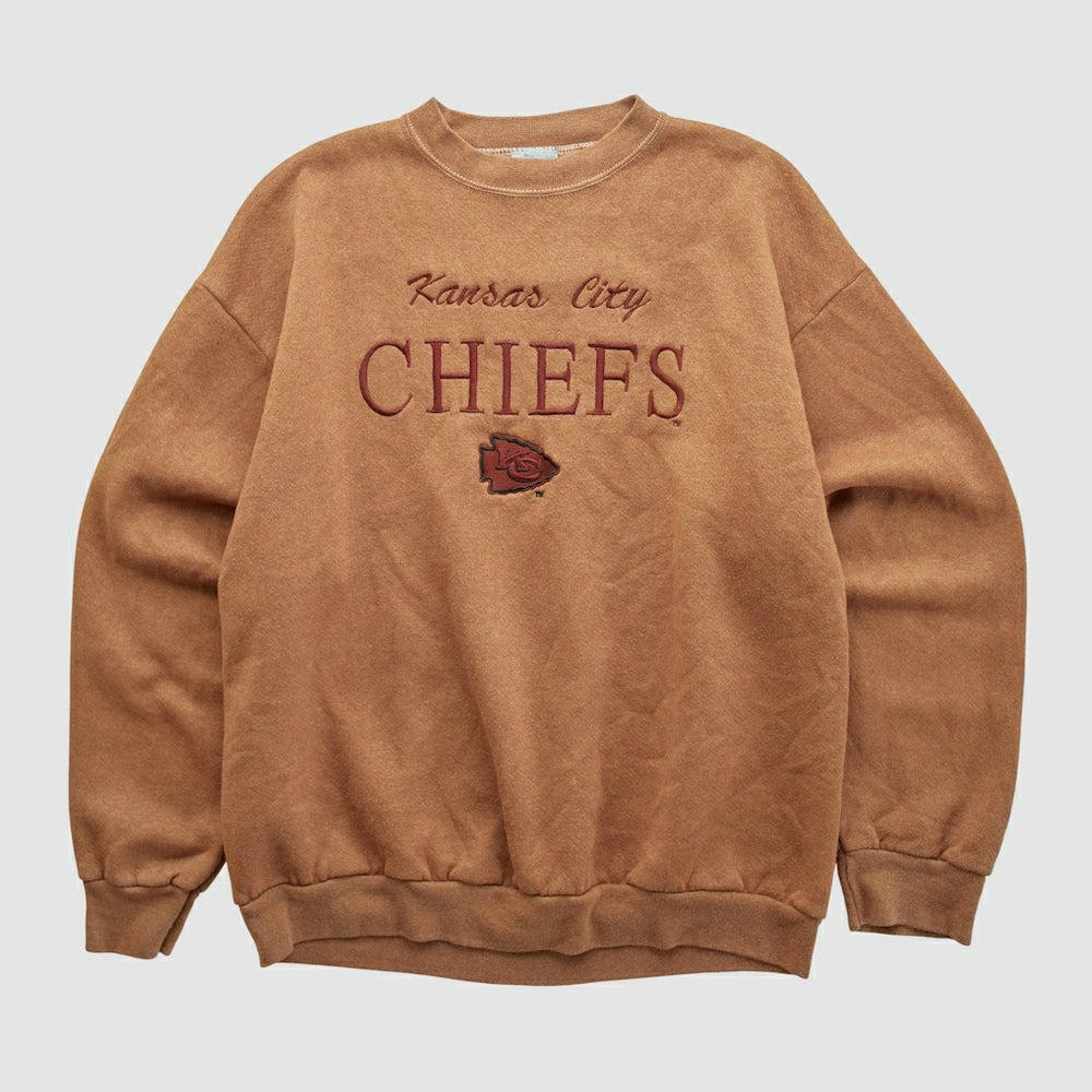 Kansas City Chiefs Logo 7 90s Pullover Sweatshirt - Clay Vintage outlet